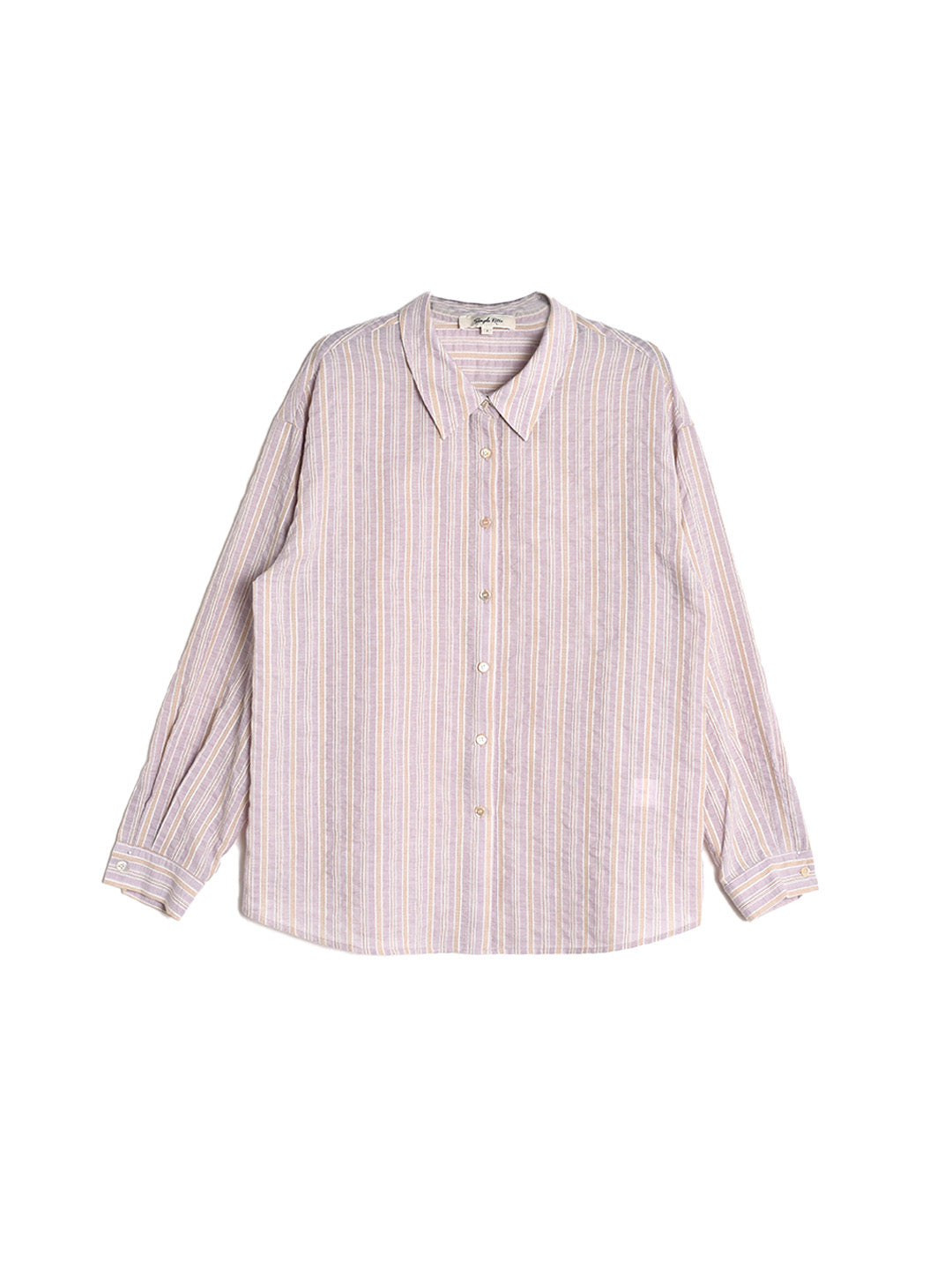 Alina Simple Lapel Striped Shirt