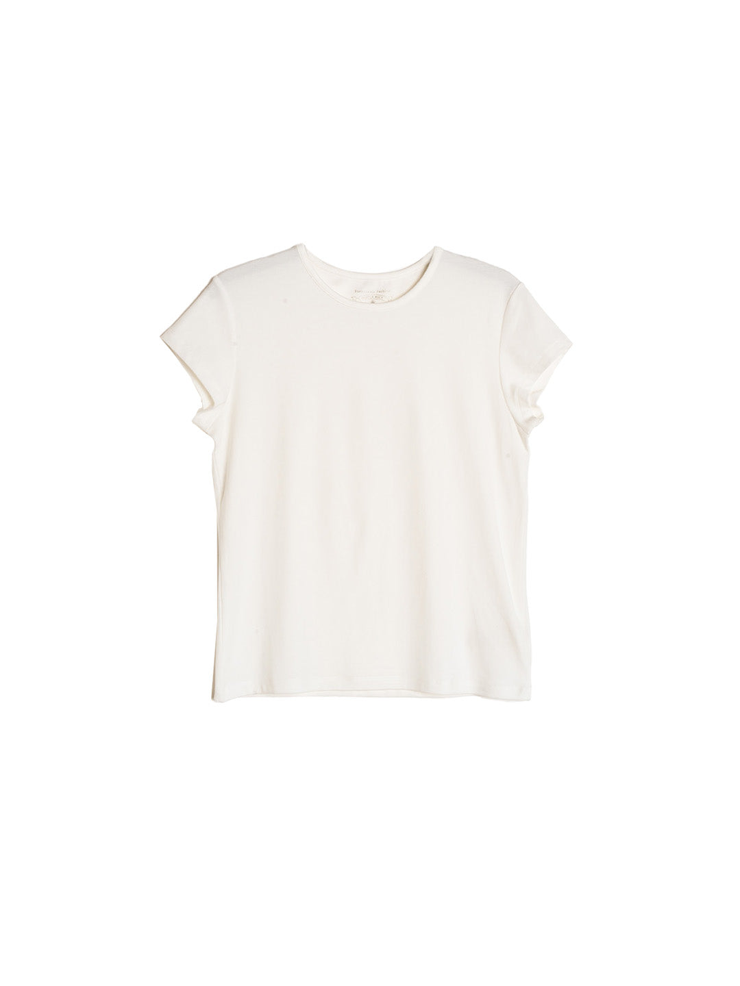 Hallie Simple Round Neck Top - White