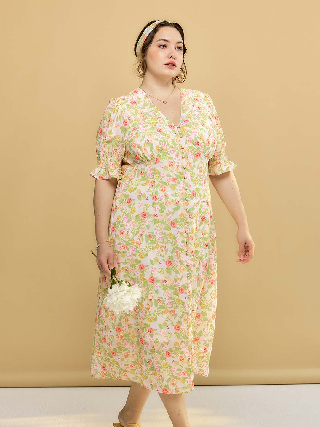 【Final Sale】Plus Size Kora Floral Printed Maxi Dress