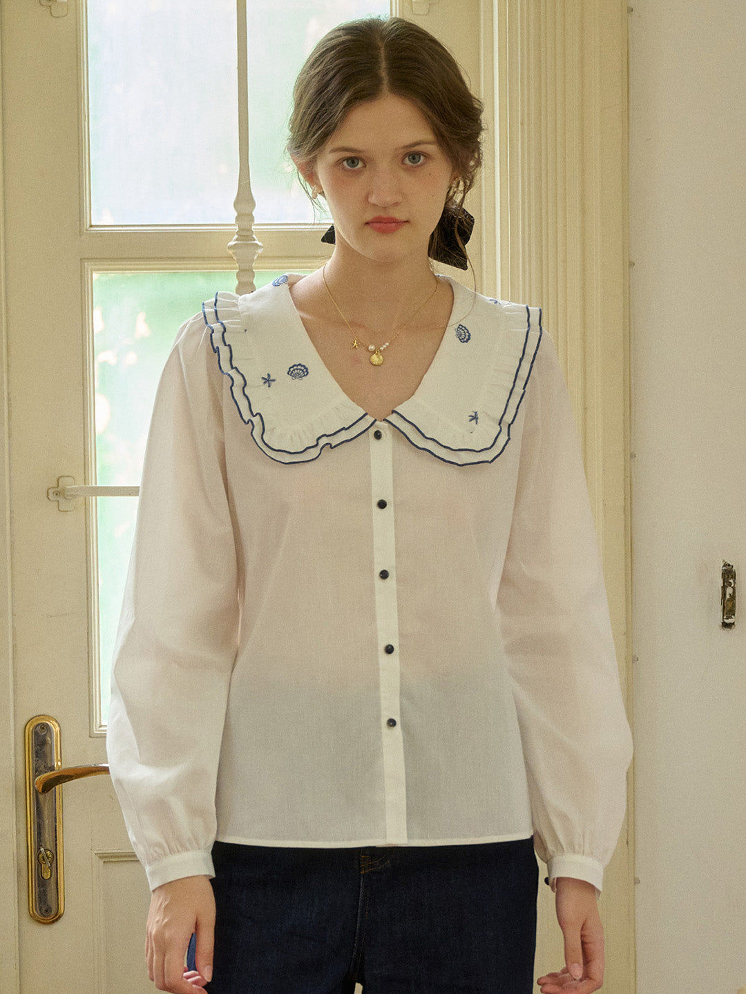 【Final Sale】Laurel Peter Pan Collar Blouse