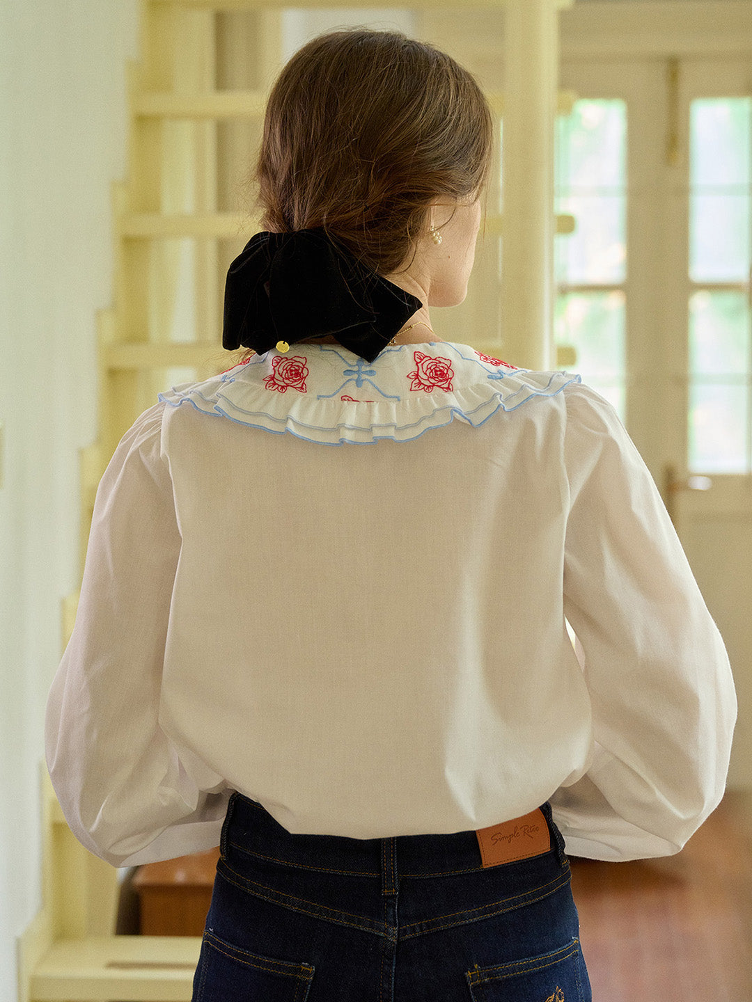 【Final Sale】Irina Simple Lace Collar Blouse