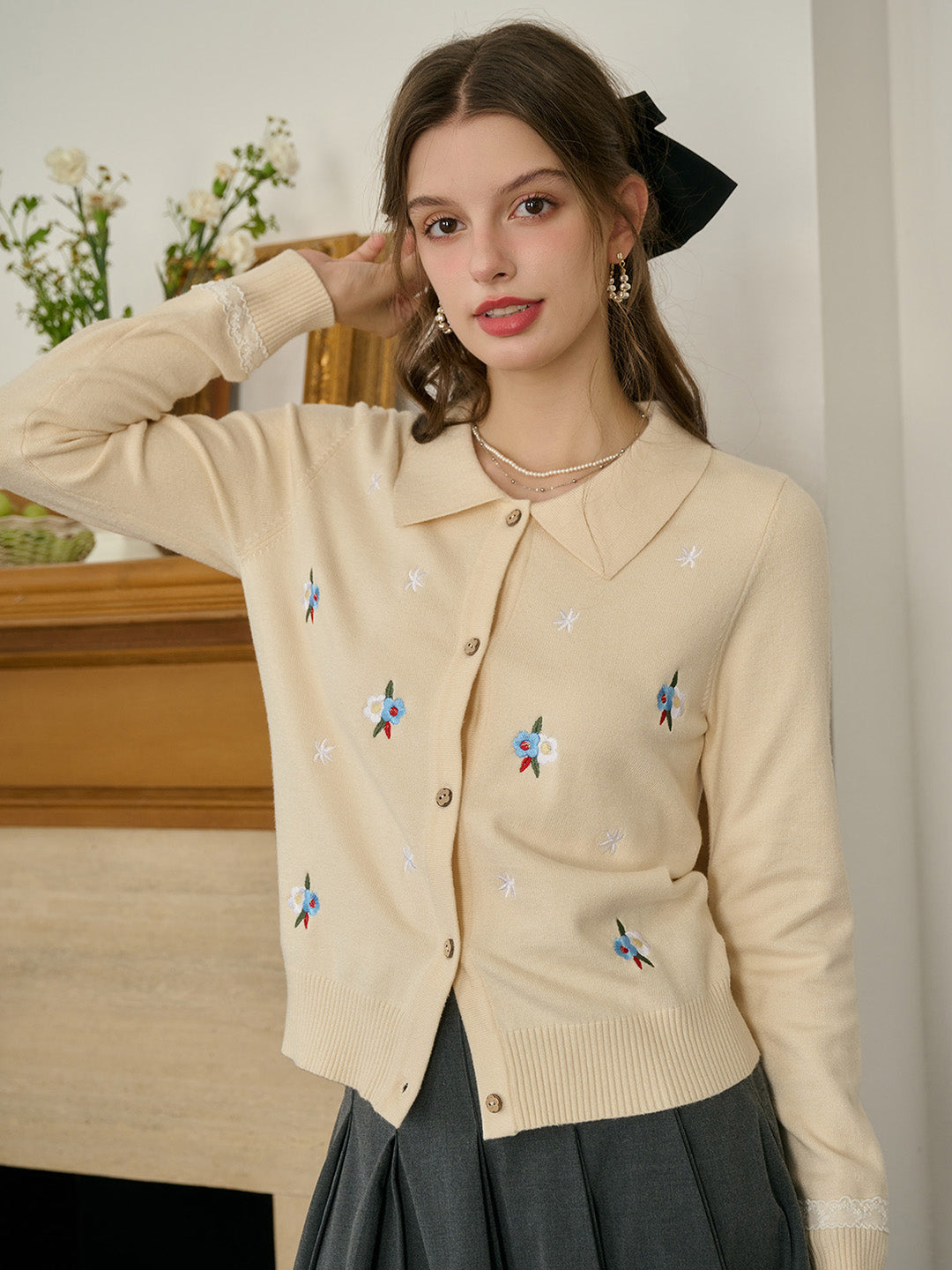 【Final Sale】Cindy Simple Embroidery Sweater