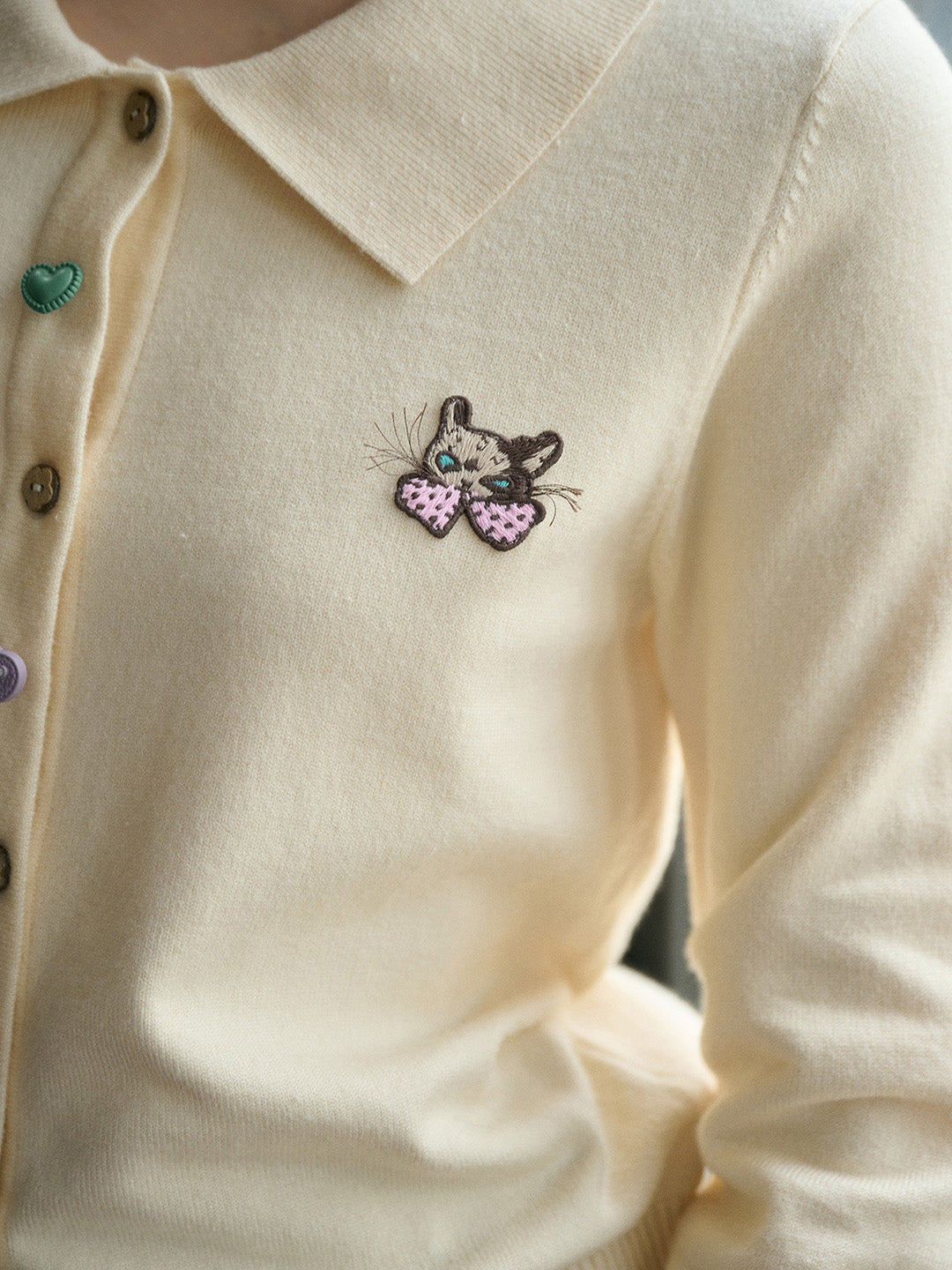 【Final Sale】Rosalie Peter Pan Collar Button Cardigan