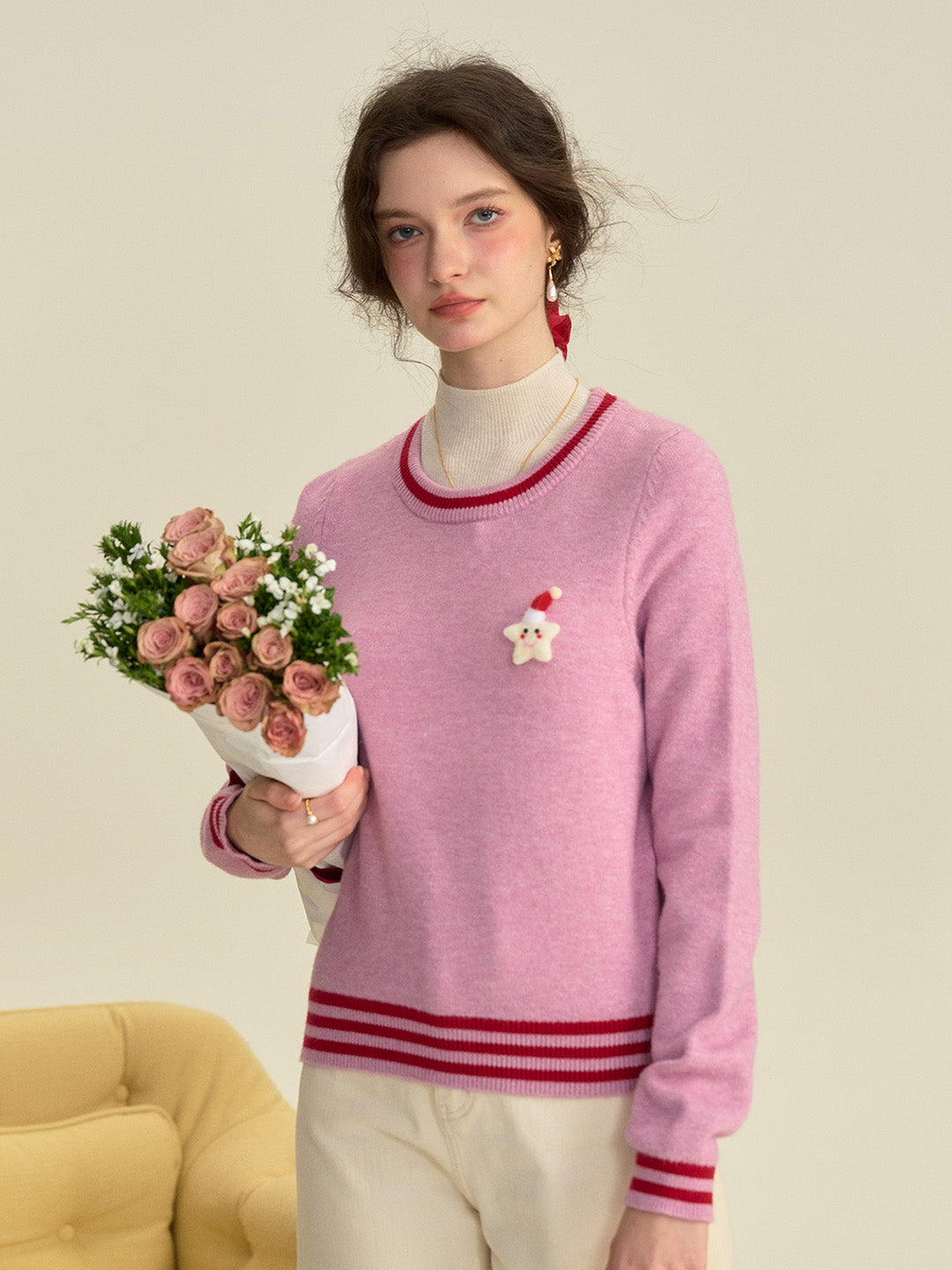 【Final Sale】Gisella Round Neck Christmas Sweater