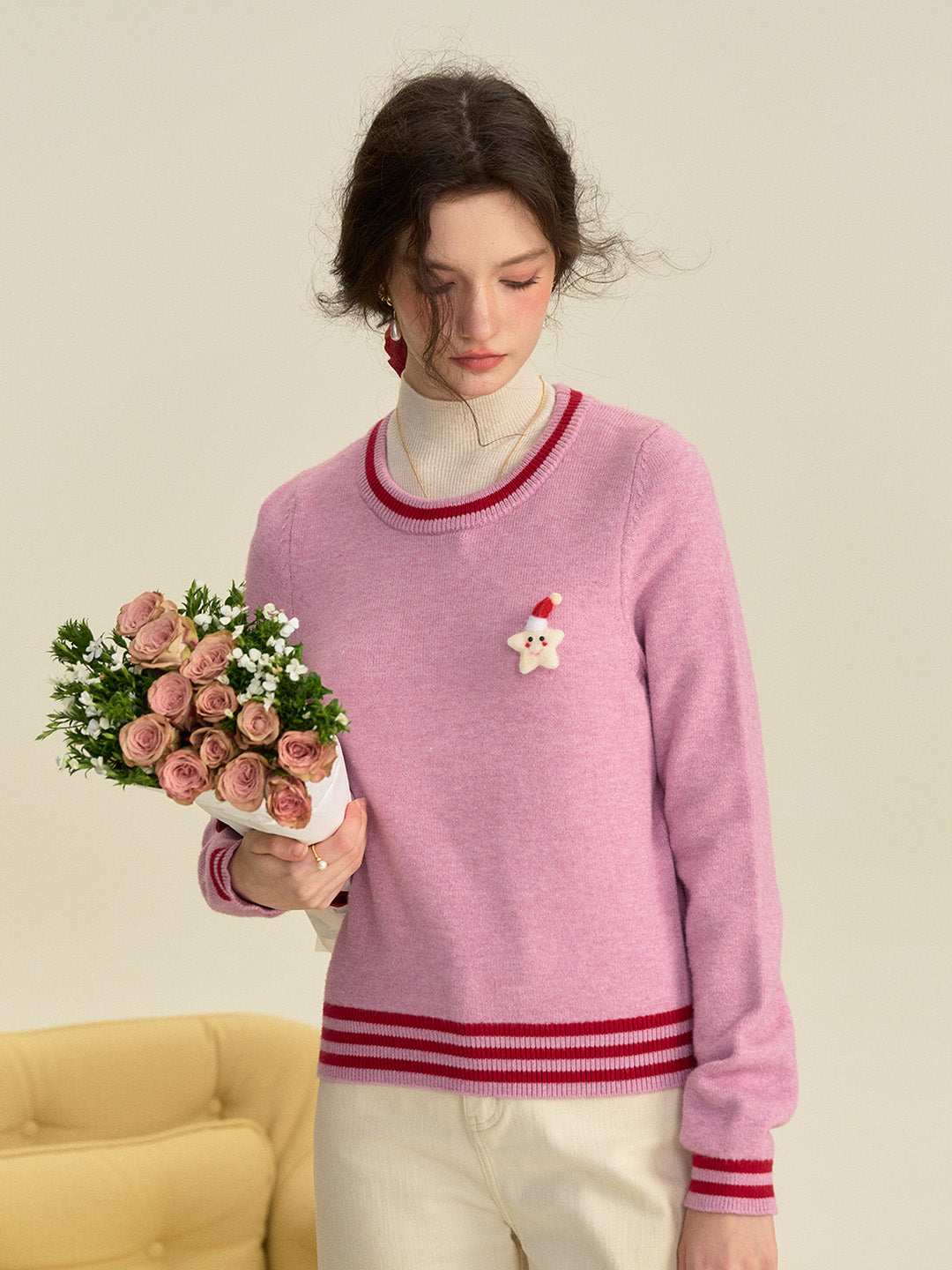 【Final Sale】Gisella Round Neck Christmas Sweater