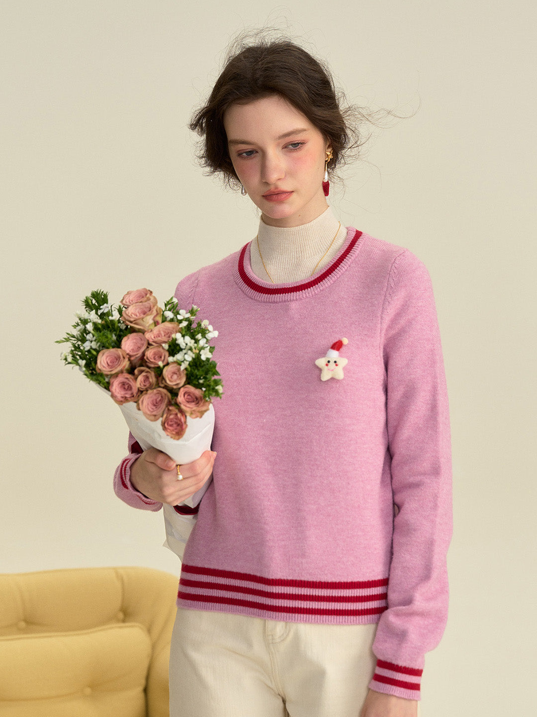 【Final Sale】Gisella Round Neck Christmas Sweater