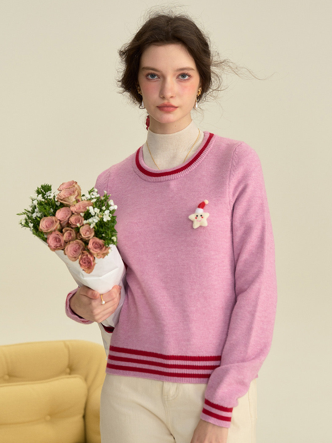 【Final Sale】Gisella Round Neck Christmas Sweater