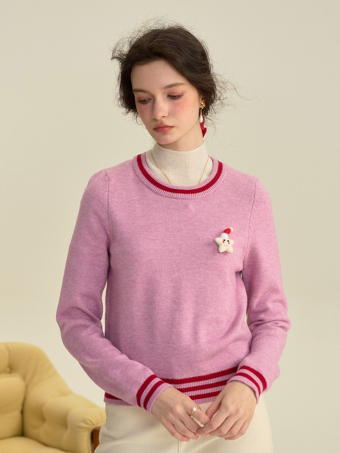 【Final Sale】Gisella Round Neck Christmas Sweater