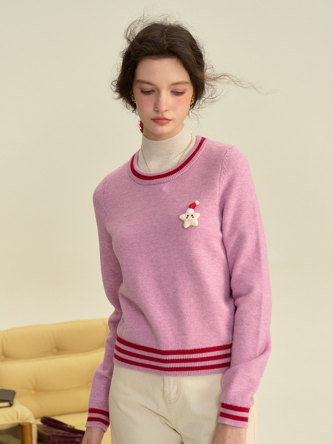 【Final Sale】Gisella Round Neck Christmas Sweater