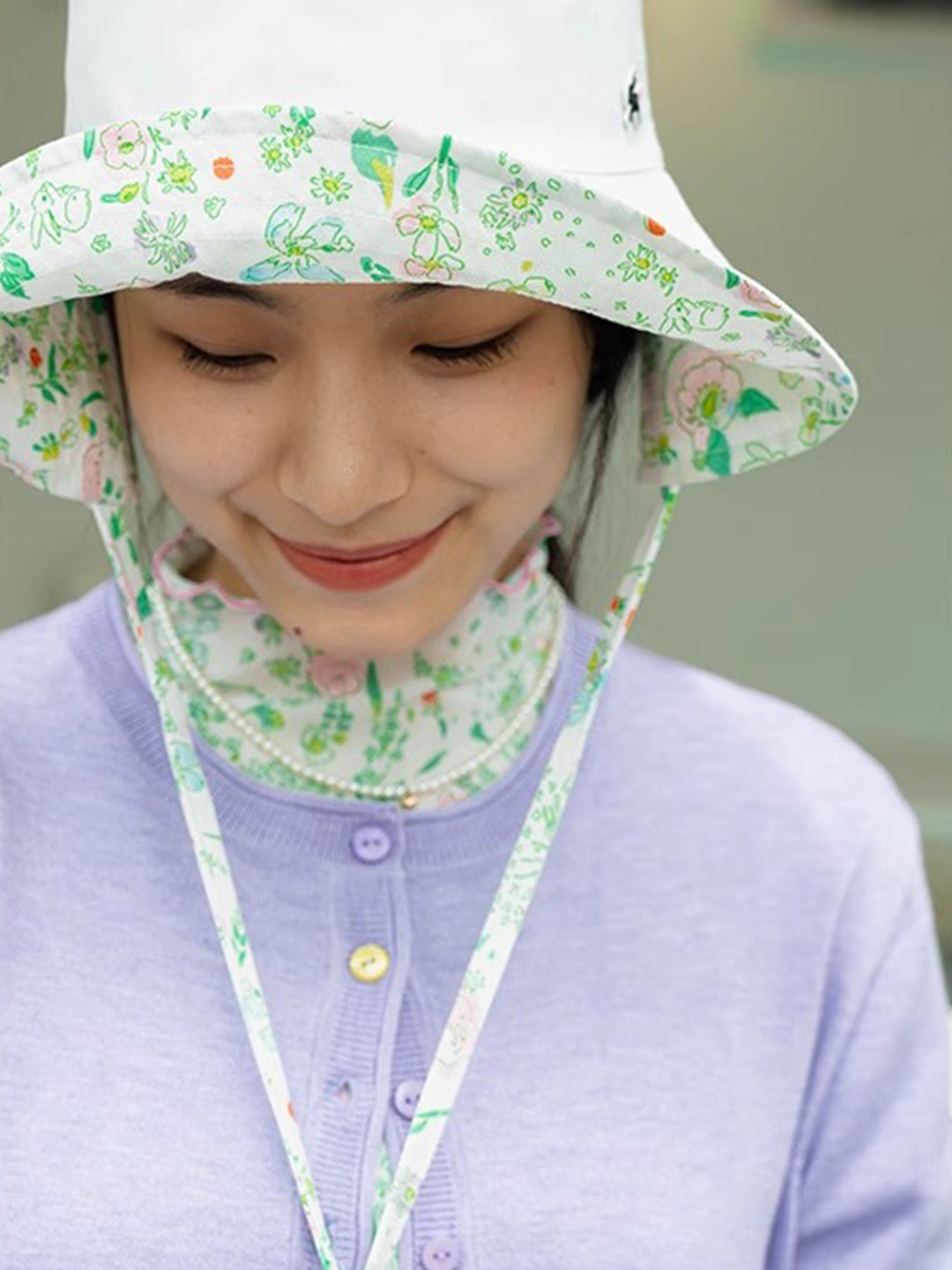 Chowxiaodou Floral Printed Bucket Hat