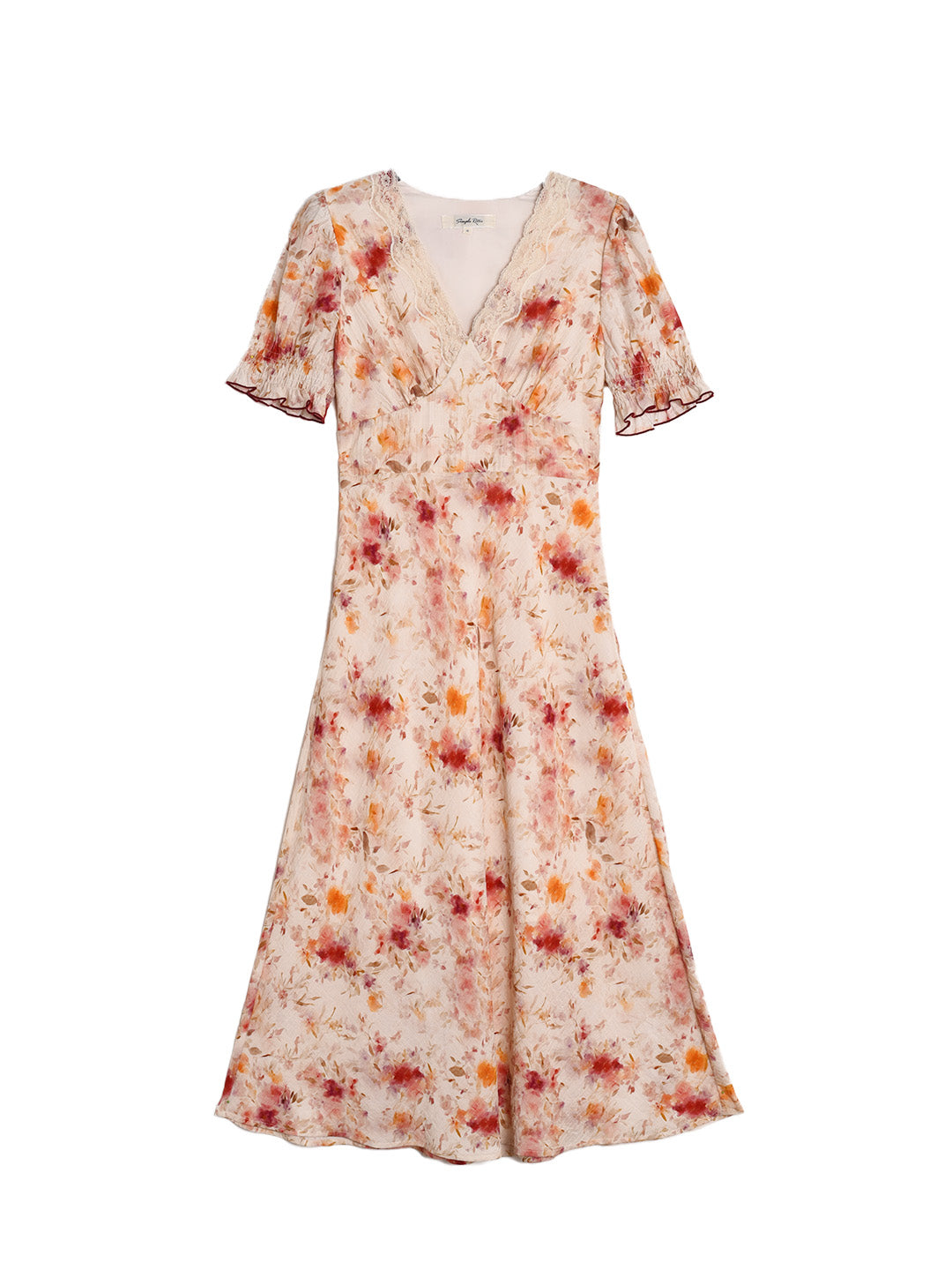 Amelia V-Neck Lace Floral Dress