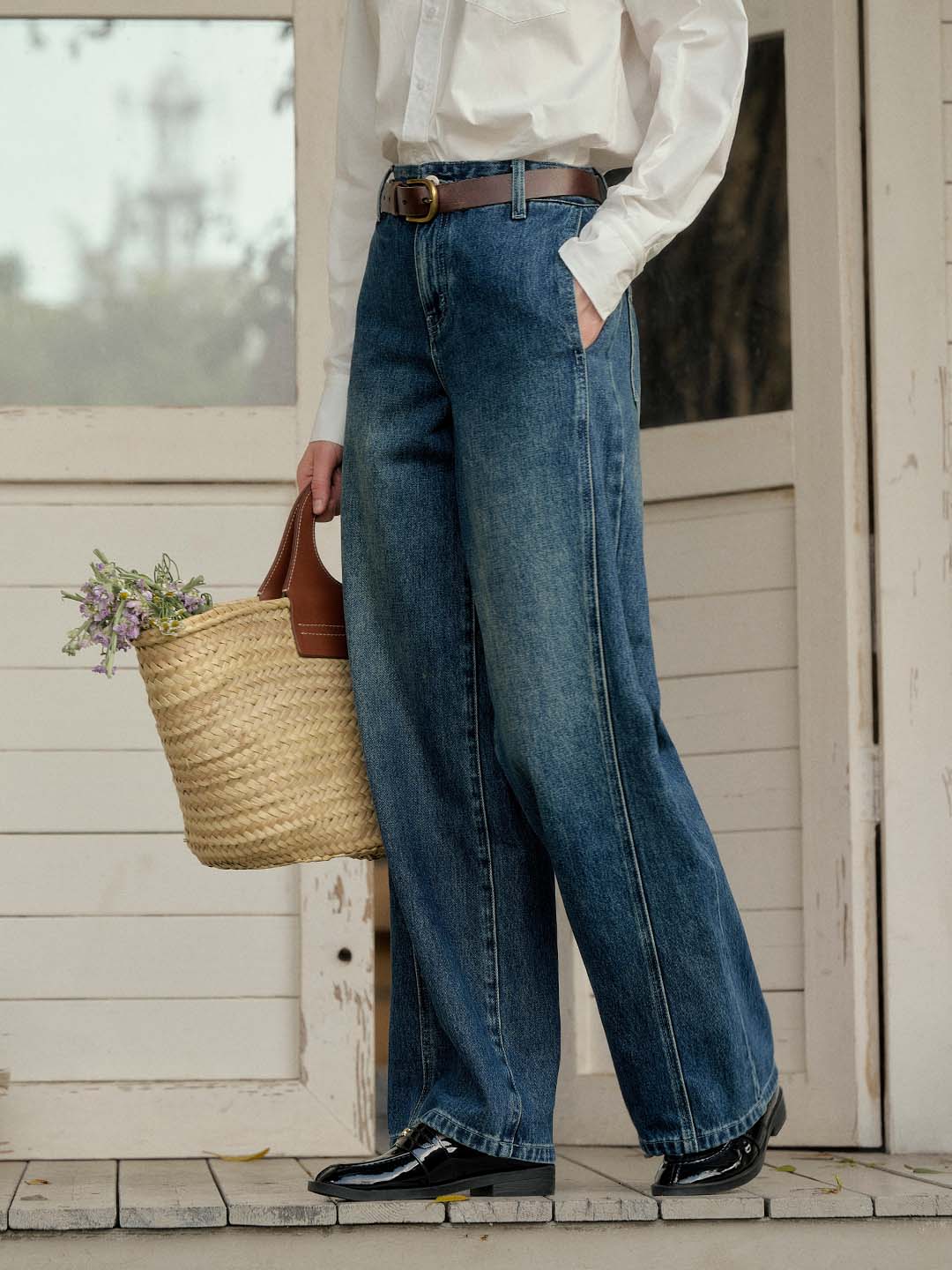 Alayna Vintage Straight Cotton Jeans