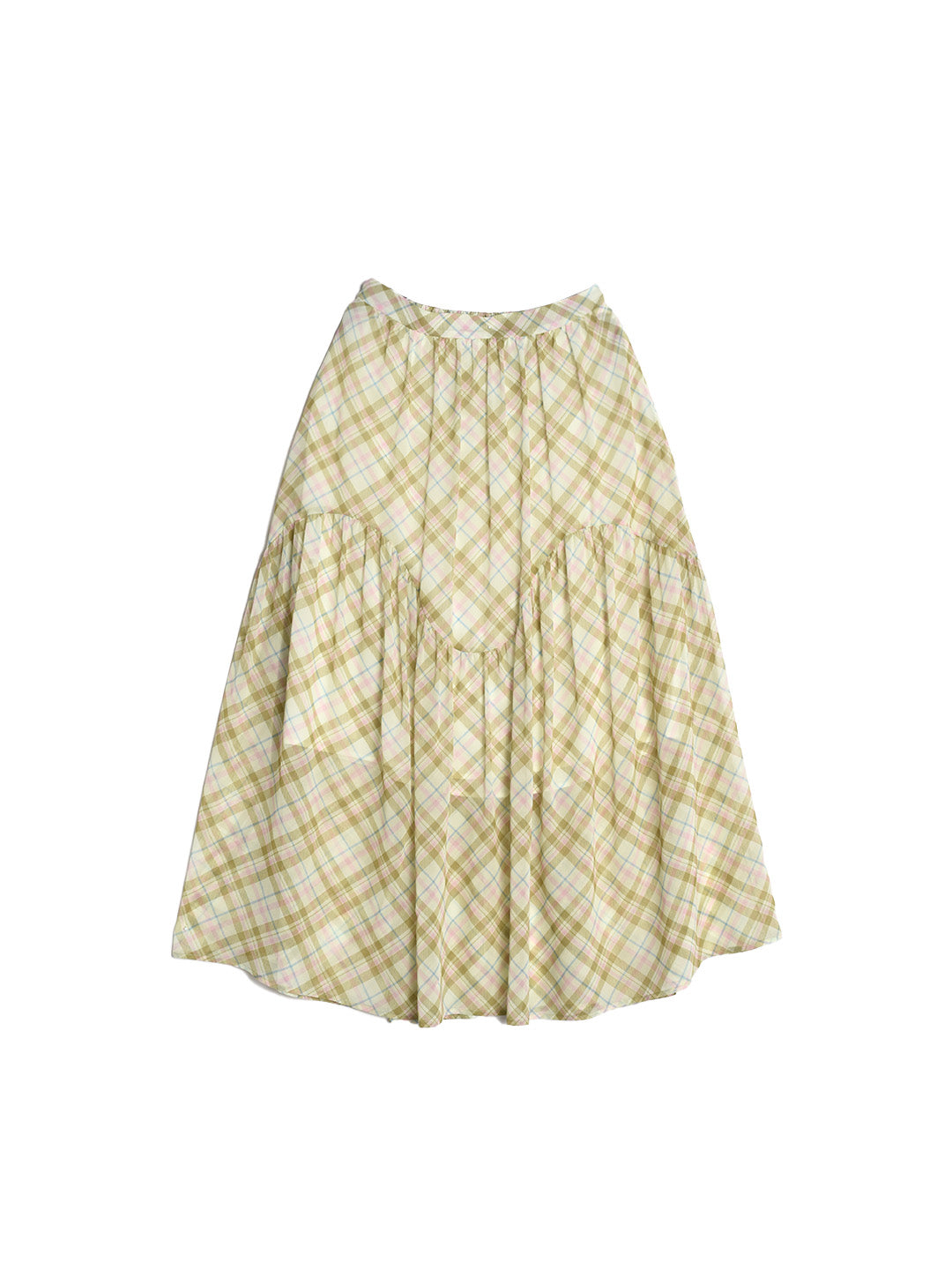 Lyric Plaid Patchwork Skirt