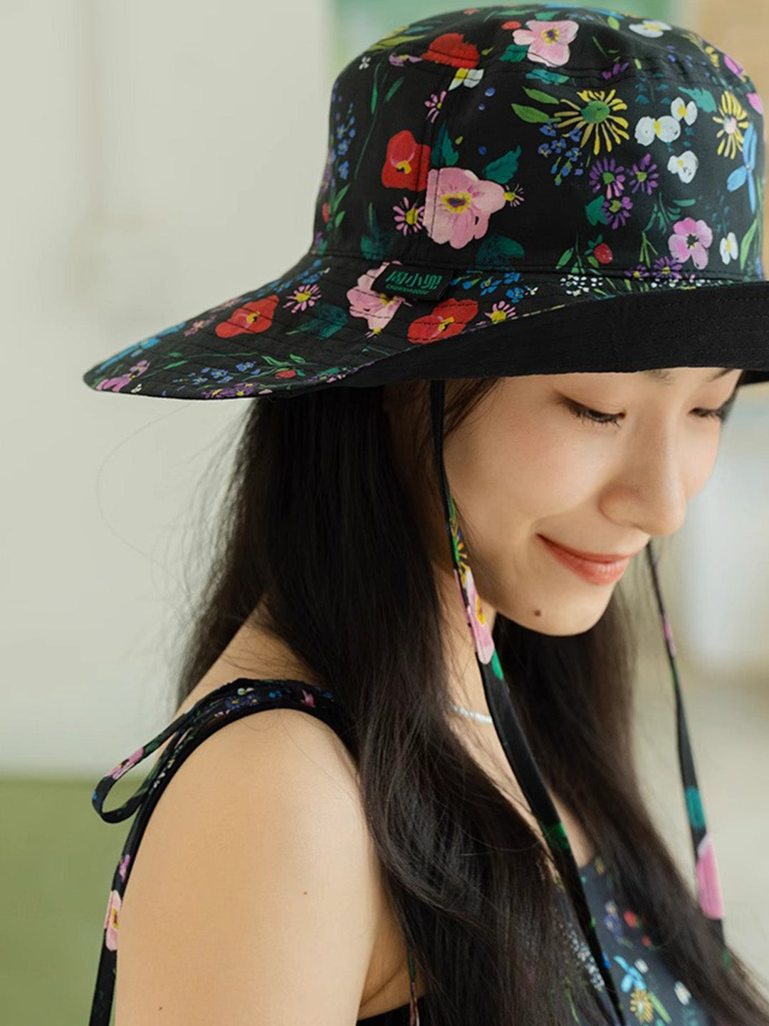 Chowxiaodou Floral Printed Bucket Hat