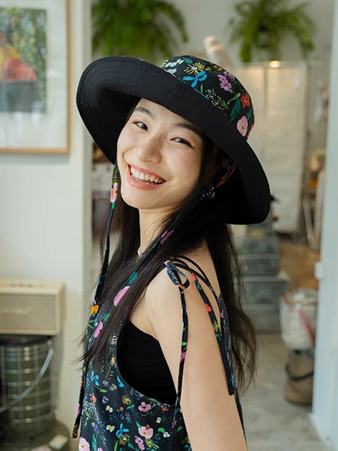 Chowxiaodou Floral Printed Bucket Hat