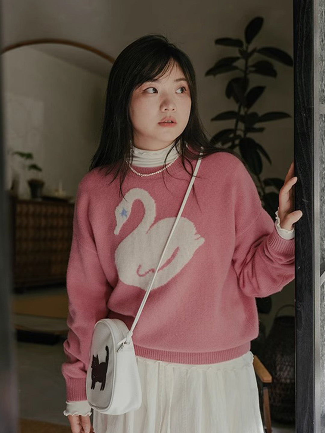 Chowxiaodou 100% Wool Knit Sweater