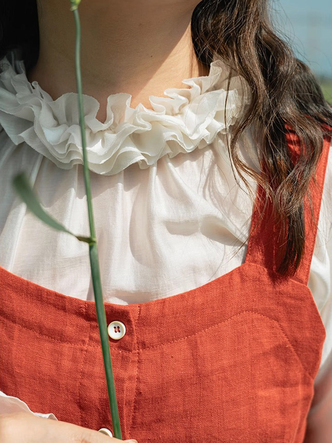 Chowxiaodou Petal Collar Shirt