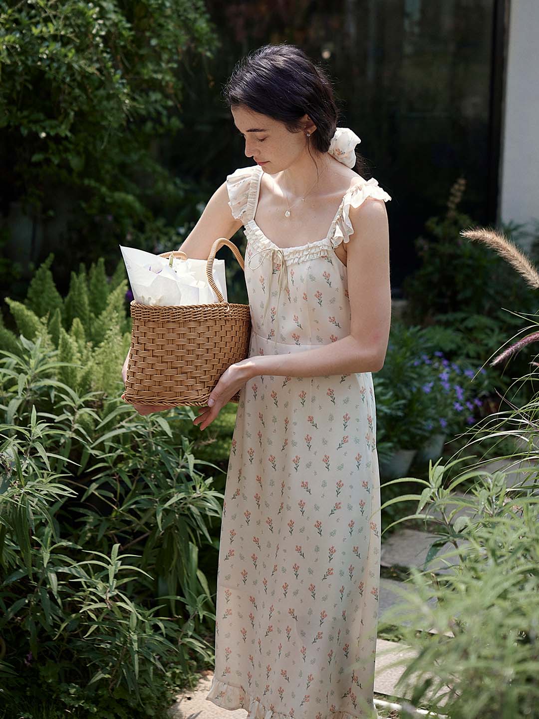 【Final Sale】Monica Square Neck Floral Dress