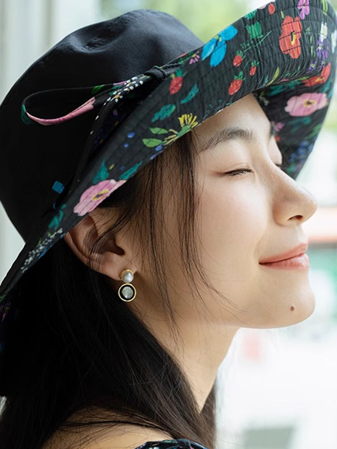 Chowxiaodou Floral Printed Bucket Hat