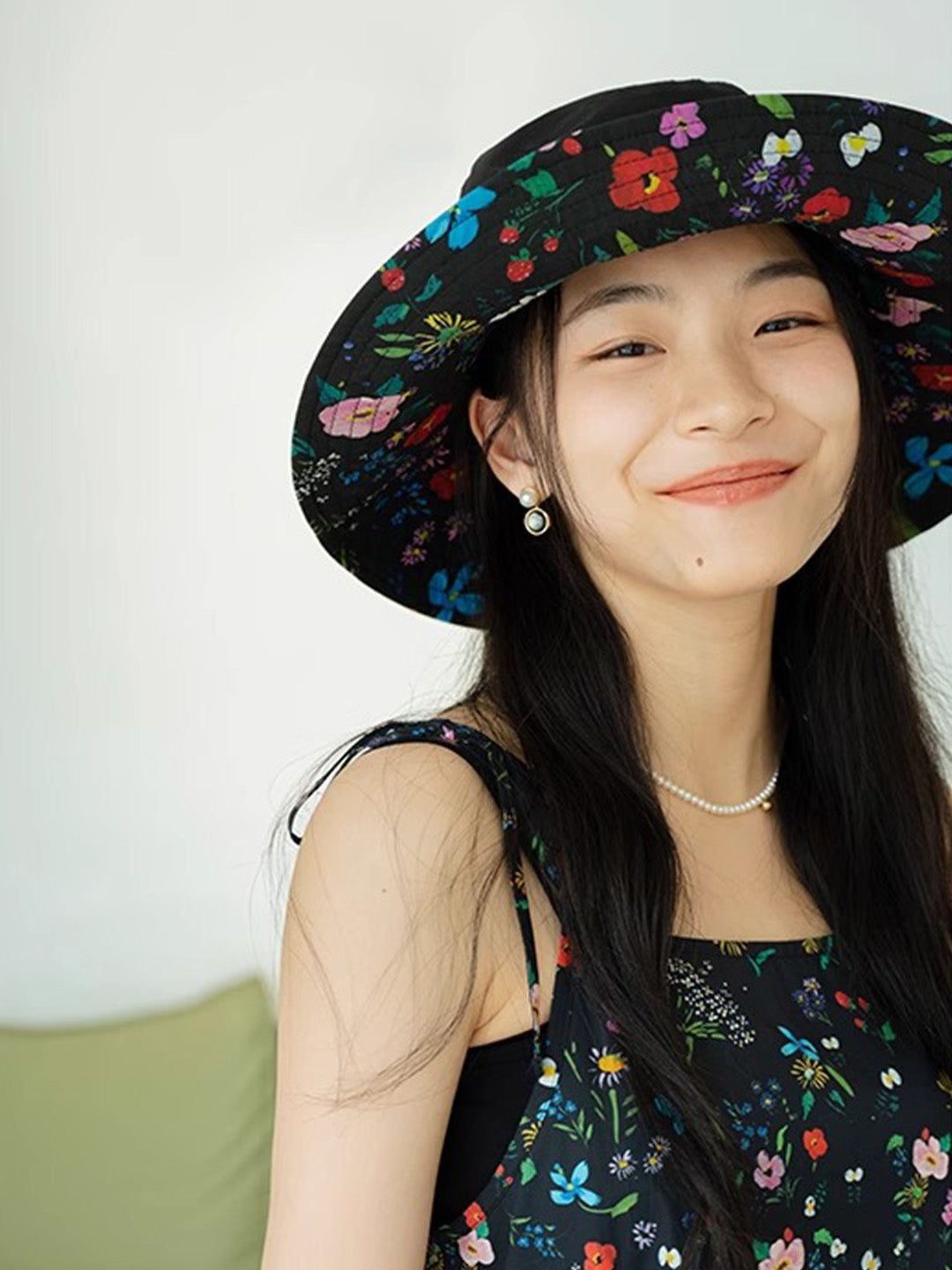 Chowxiaodou Floral Printed Bucket Hat