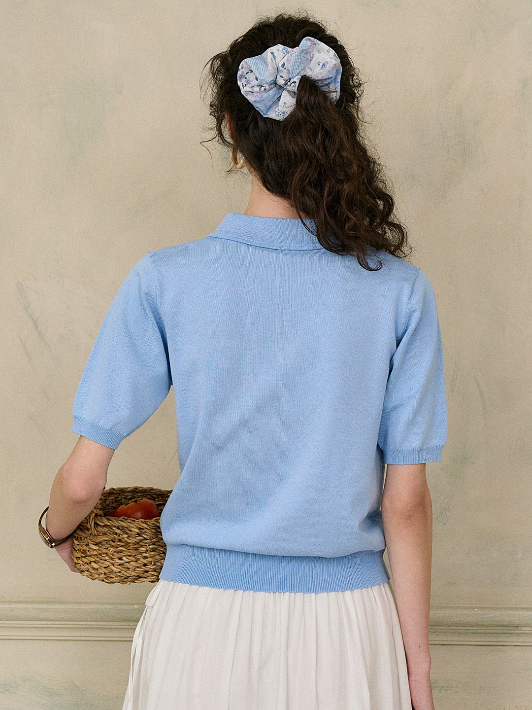 【Final Sale】Ellianna Peter Pan Collar Embroidery Blouse