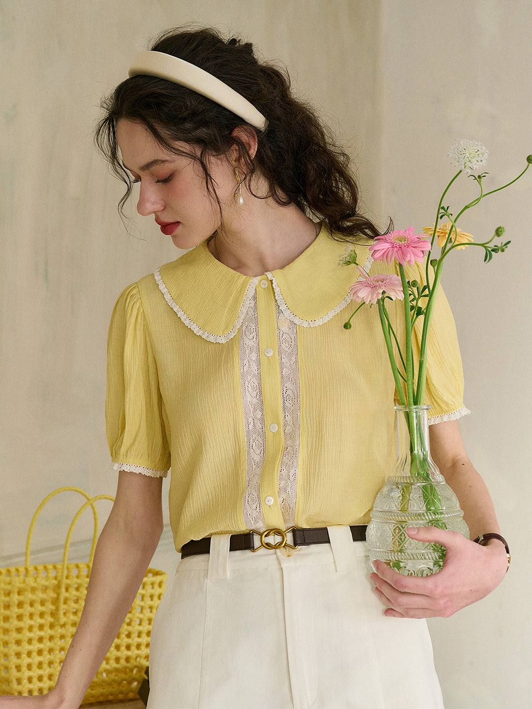 【Final Sale】Carmen Peter Pan Collar Blouse