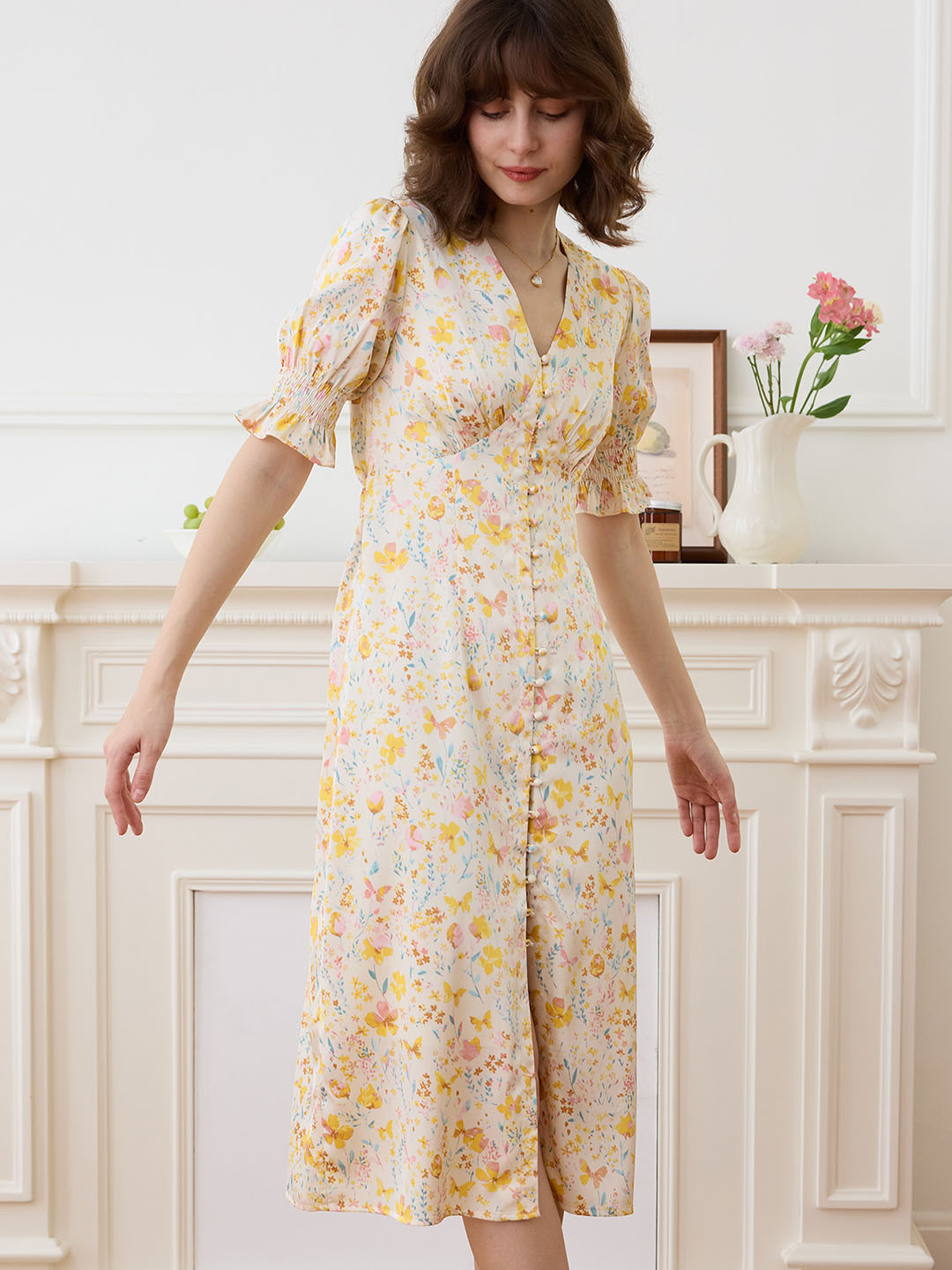 Kora Floral Printed Maxi Dress