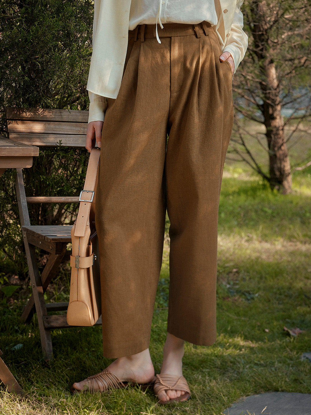 Azalea Cropped Tapered Trousers