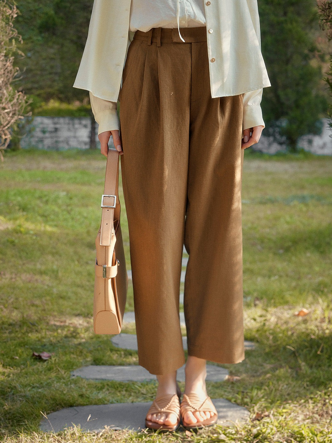 Azalea Cropped Tapered Trousers