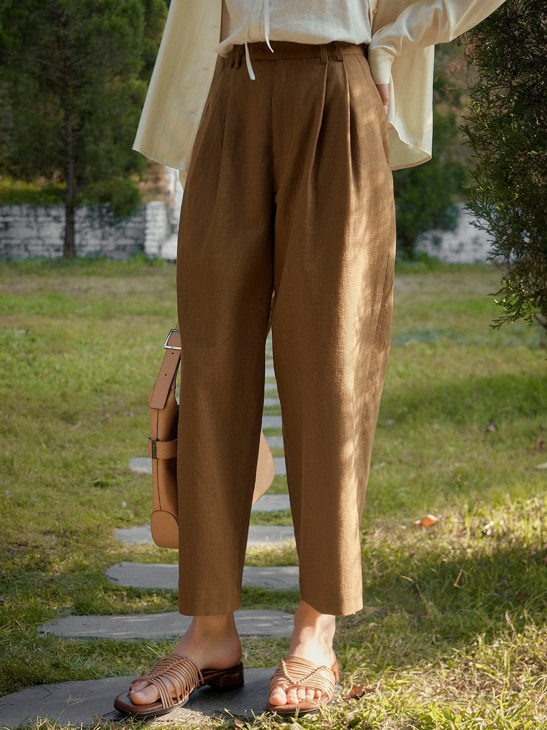 Azalea Cropped Tapered Trousers