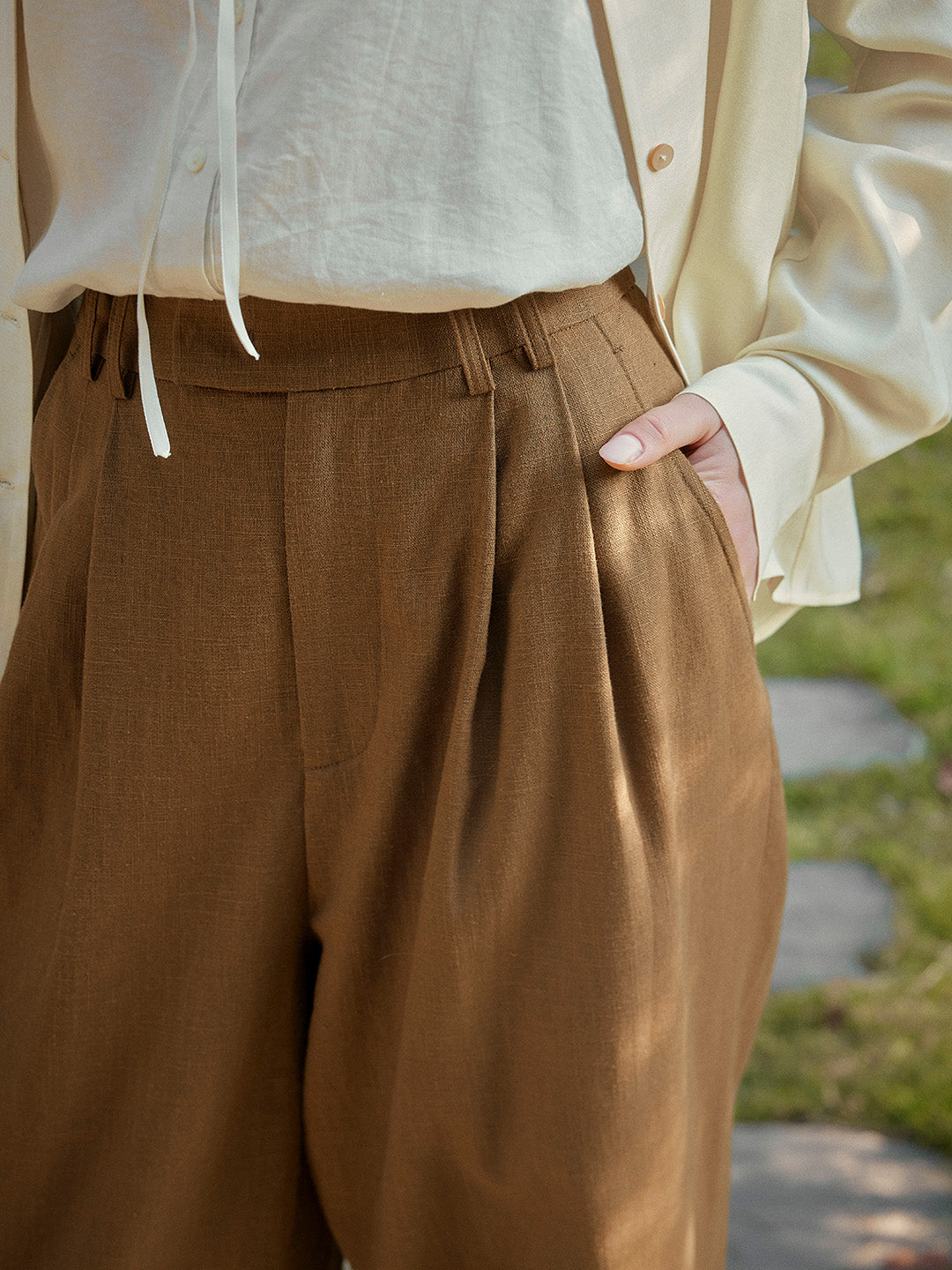 Azalea Cropped Tapered Trousers