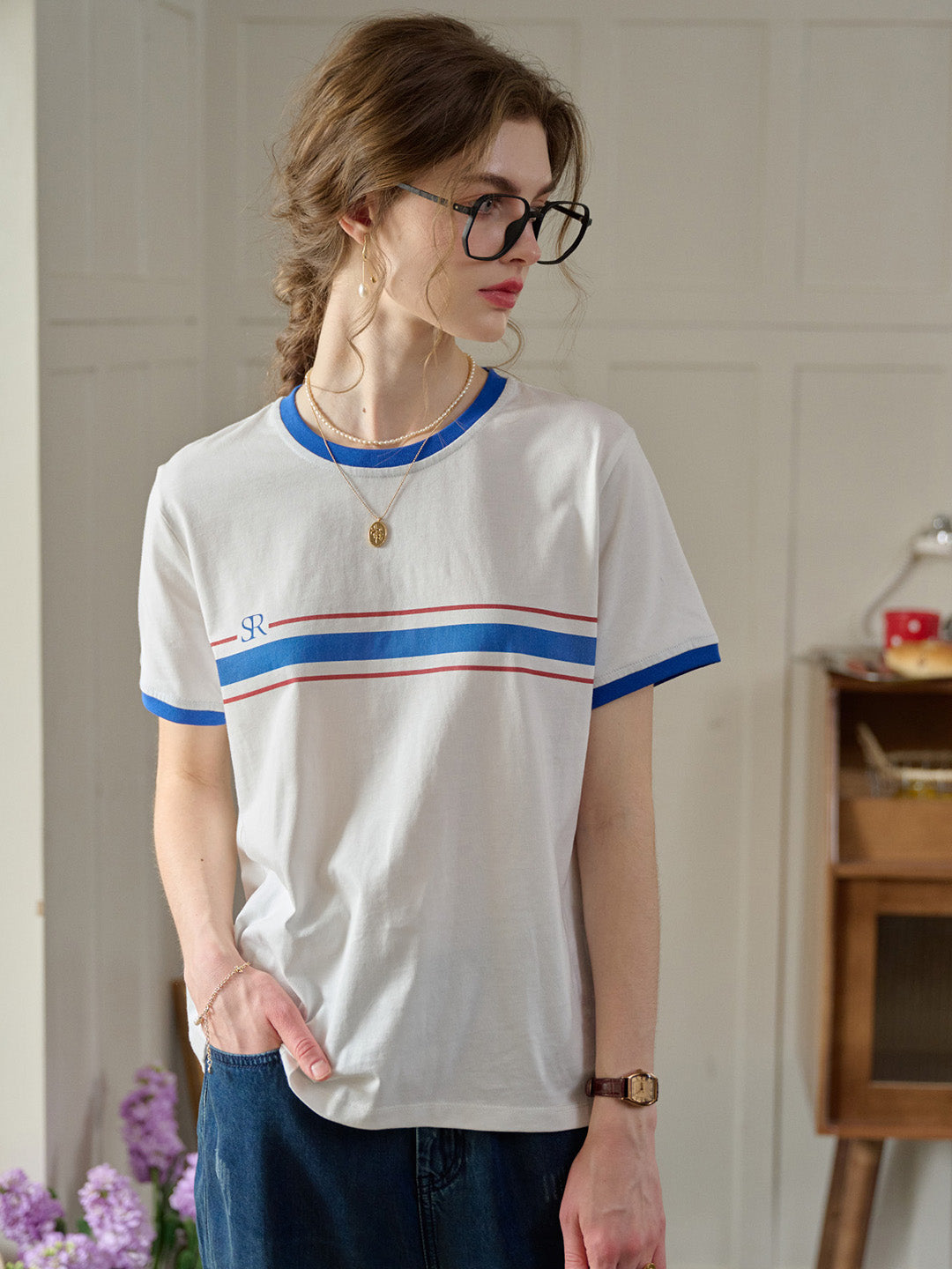 【Final Sale】Allison Round Neck 100% Cotton T-shirt