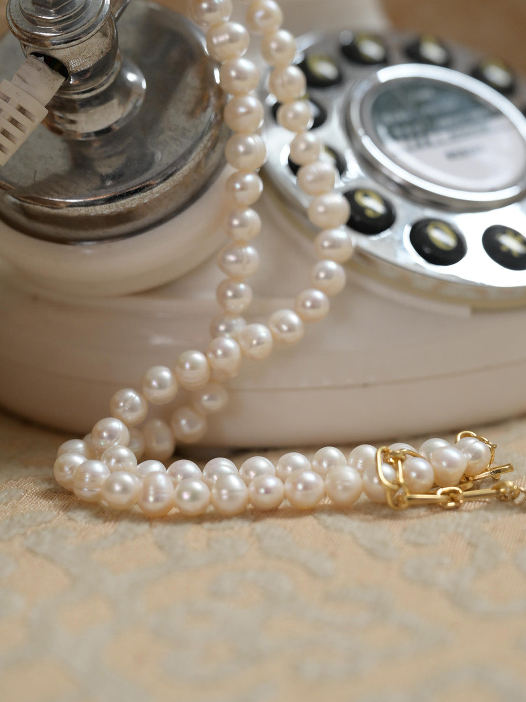 Macaron Pearl Red Necklace