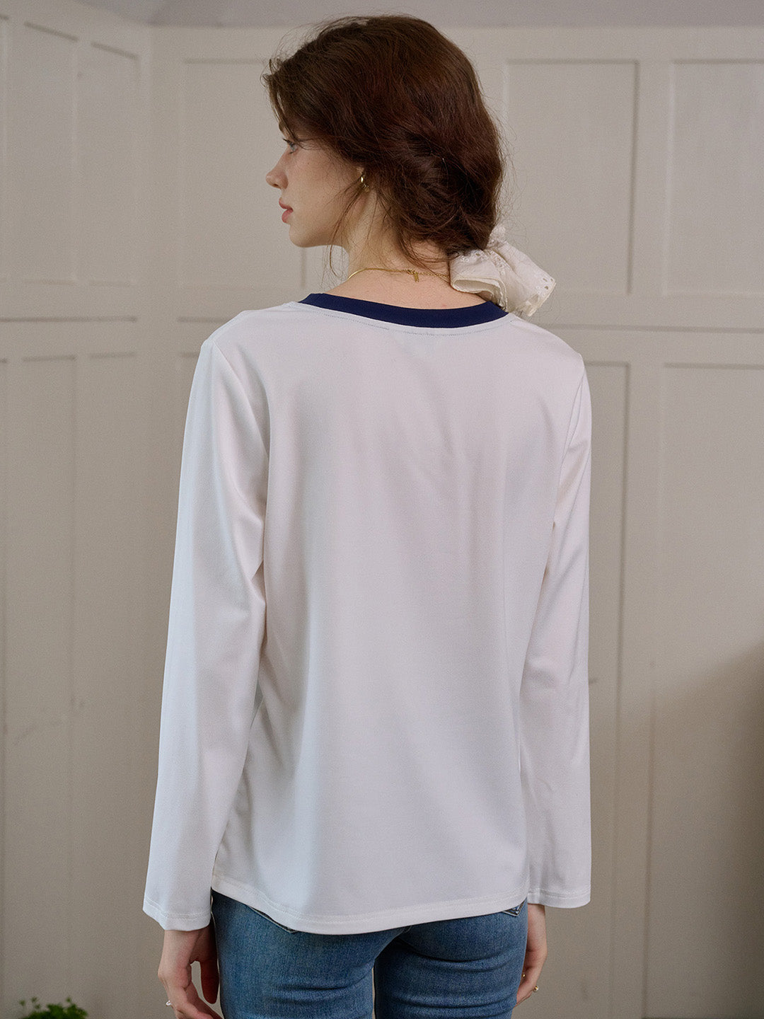 【Final Sale】Mallory Round Neck Pattern Top