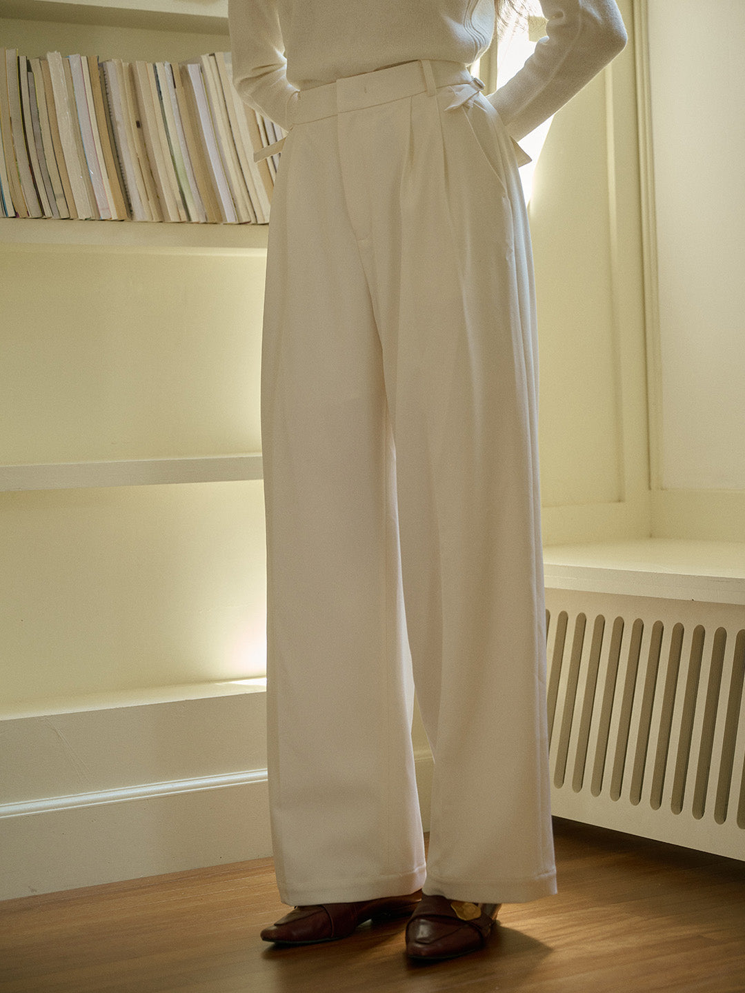 Haley Casual High-waisted Straight Trousers