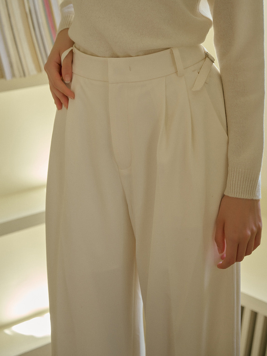 Haley Casual High-waisted Straight Trousers