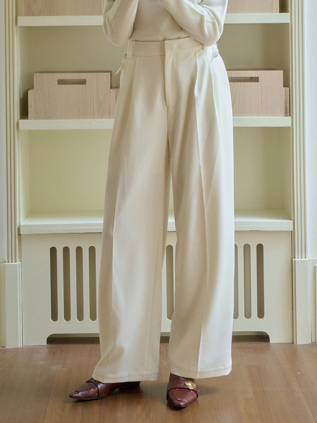 Haley Casual High-waisted Straight Trousers