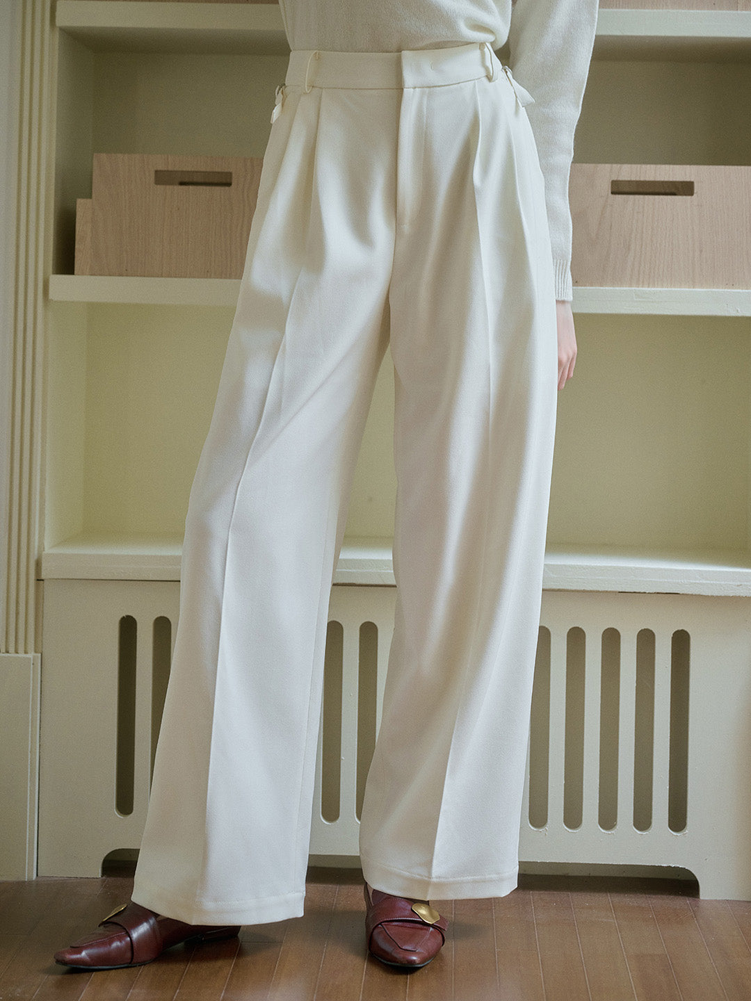 Haley Casual High-waisted Straight Trousers