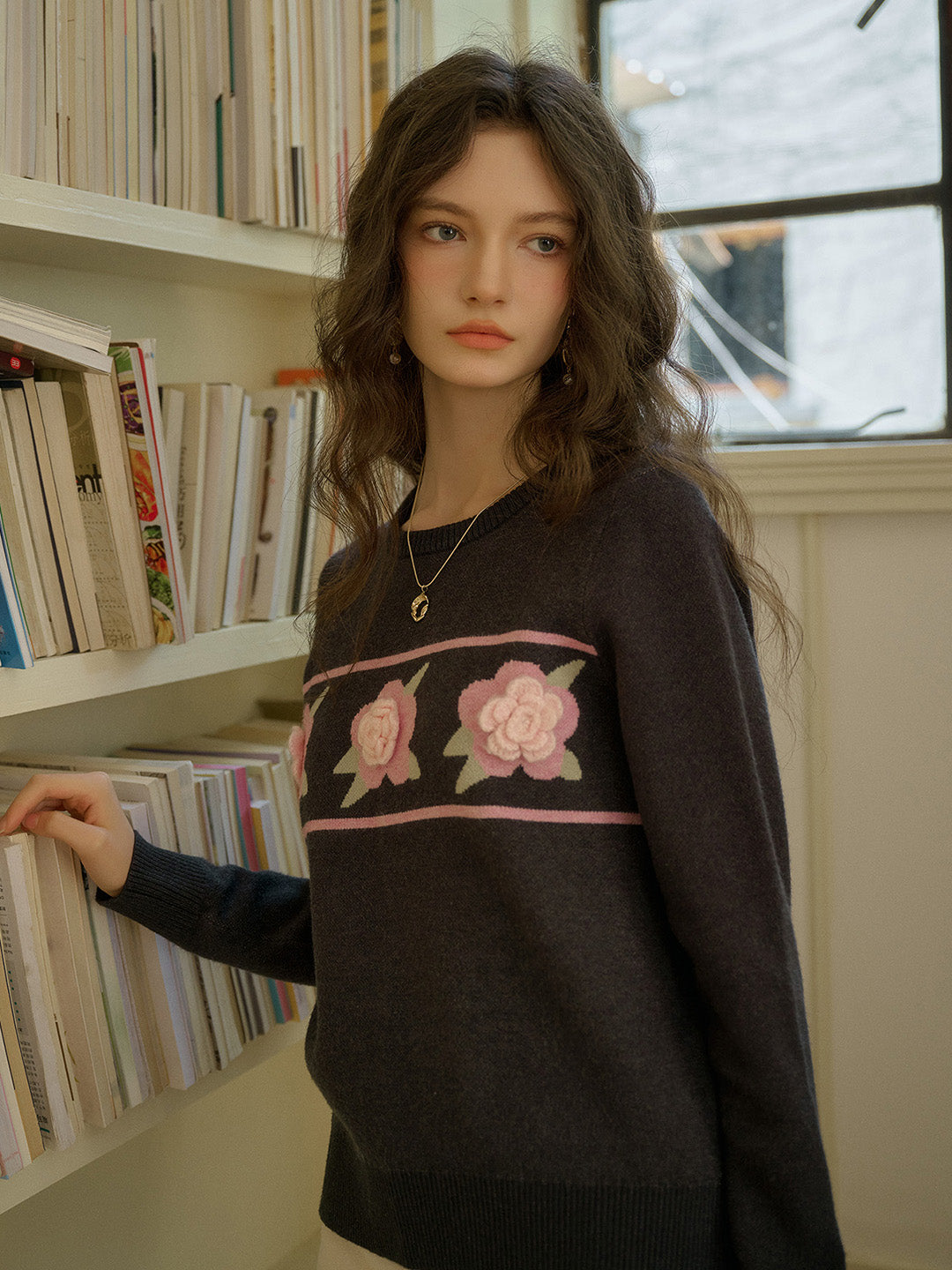 【Final Sale】Aria 3D Floral Knit Sweater