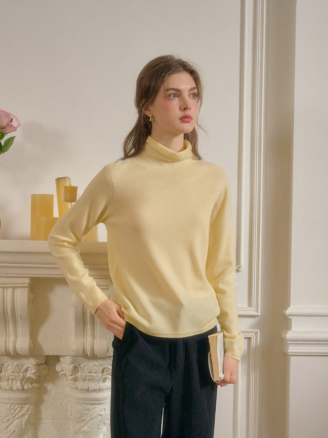 Scarlett Versatile Mockneck 100% Wool Sweater