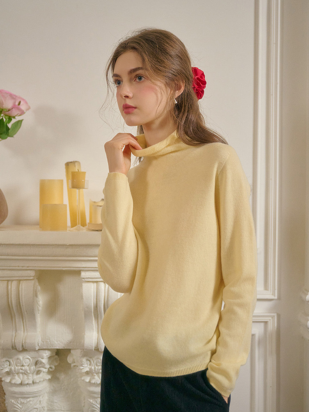 Scarlett Versatile Mockneck 100% Wool Sweater