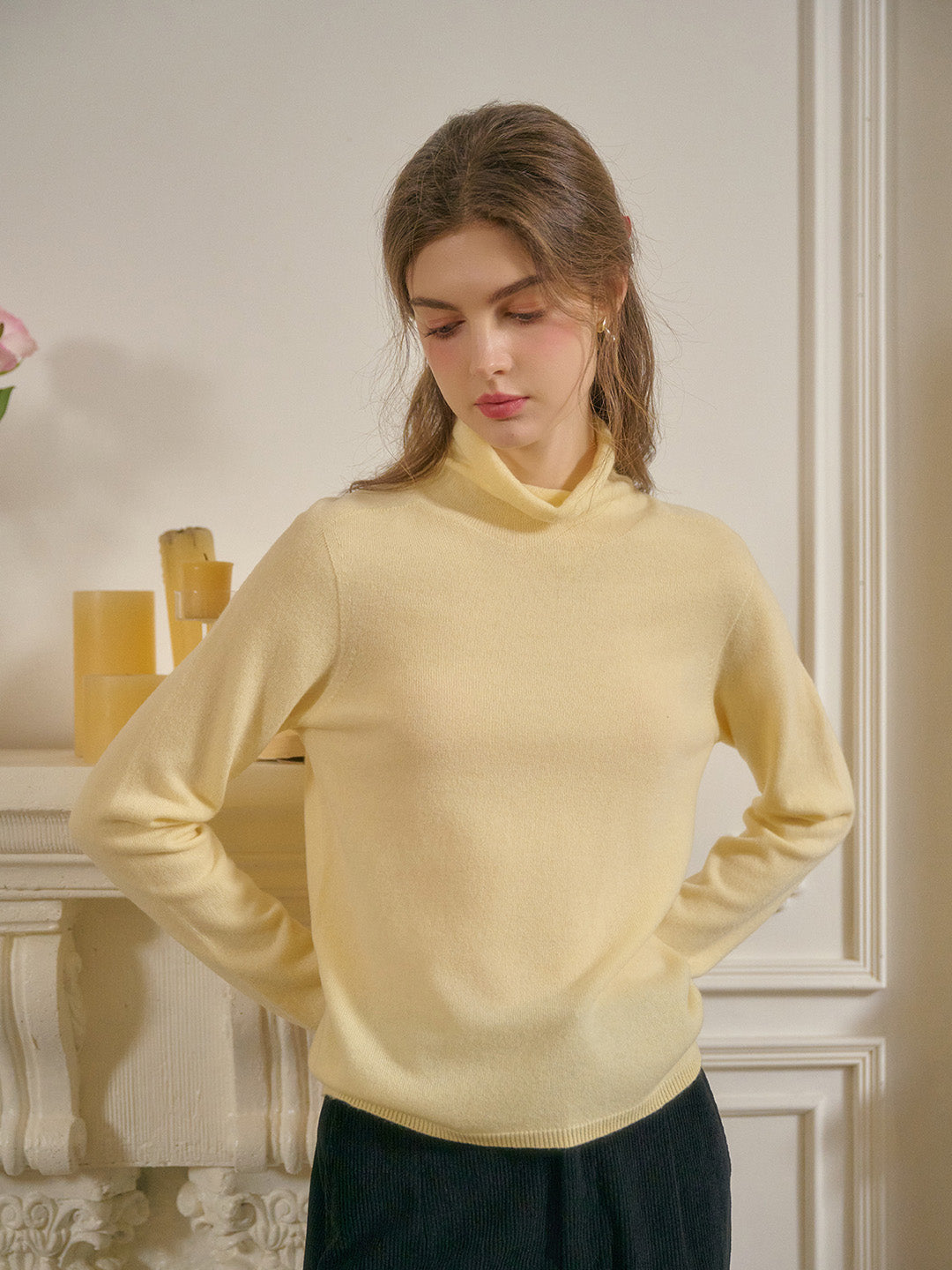 Scarlett Versatile Mockneck 100% Wool Sweater