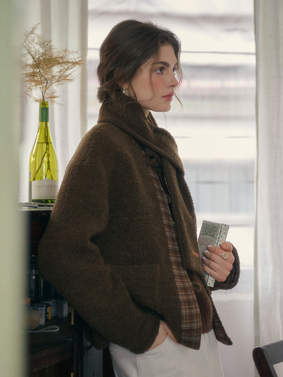 Marlowe Plaid Patchwork Wool Coat