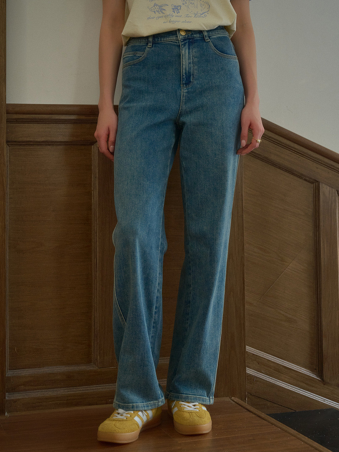 Callie Mid-Rise Straight Jeans