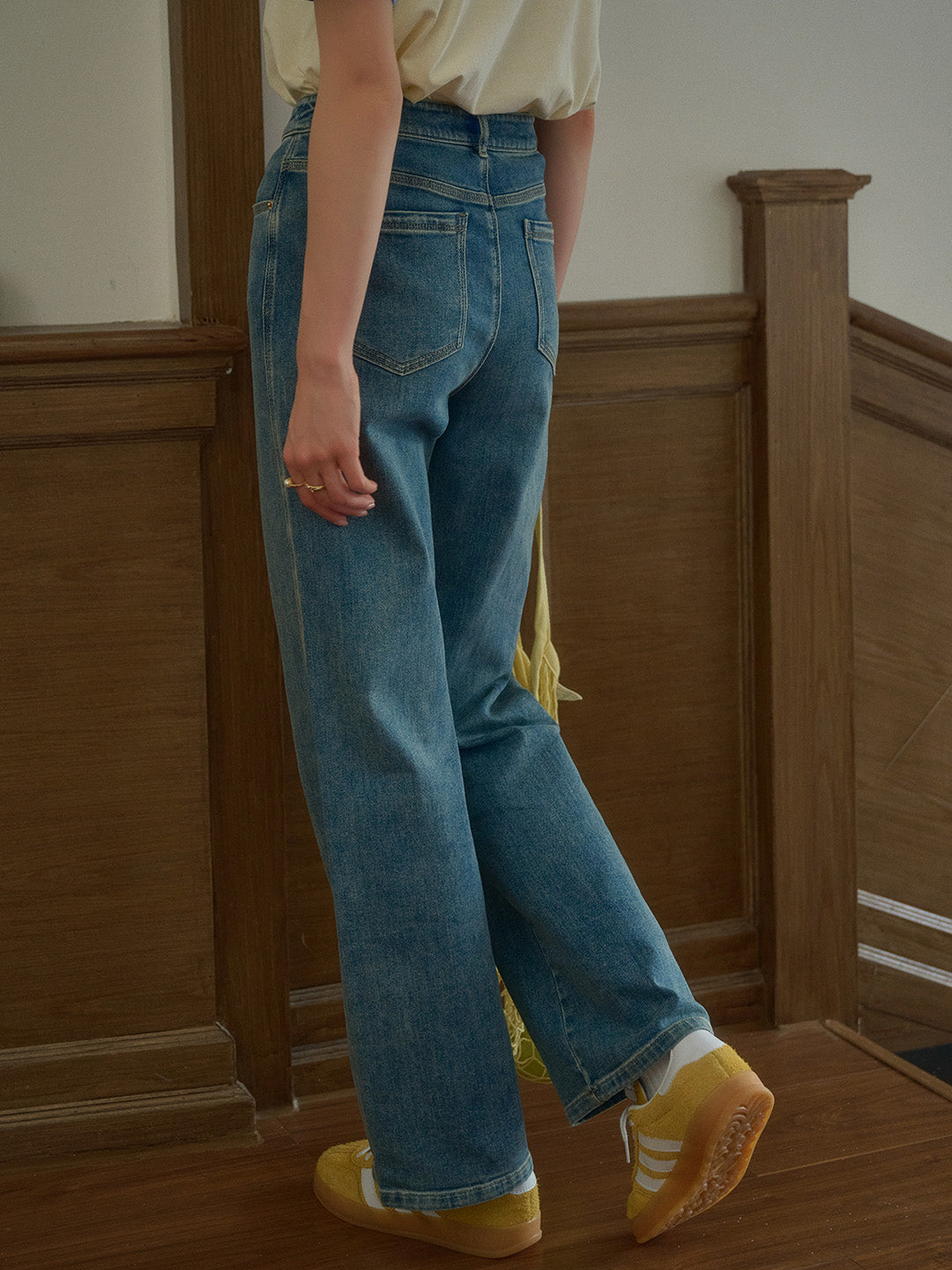 Callie Mid-Rise Straight Jeans