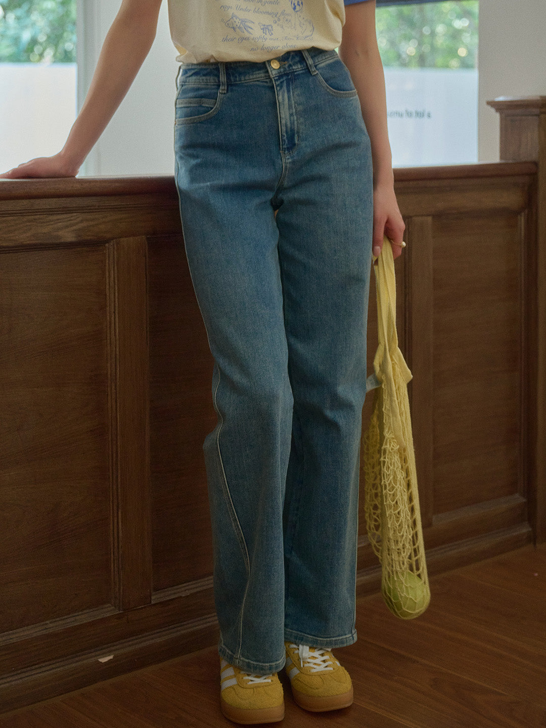 Callie Mid-Rise Straight Jeans