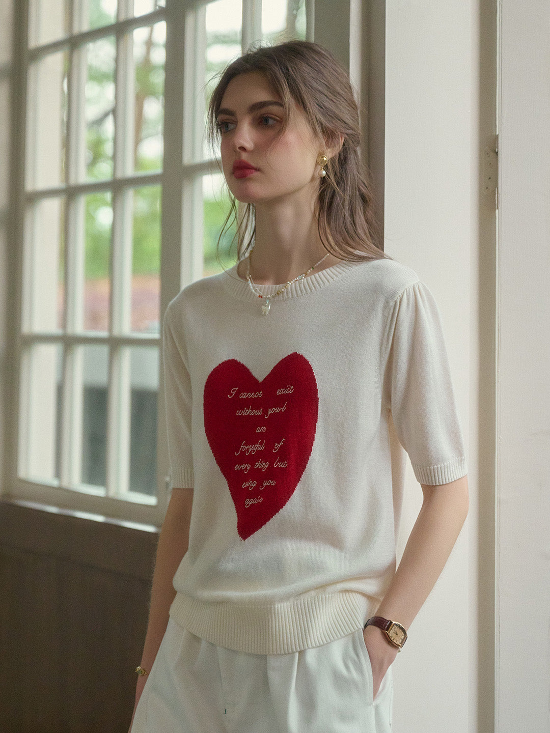 Clover Heart Wool Sweater