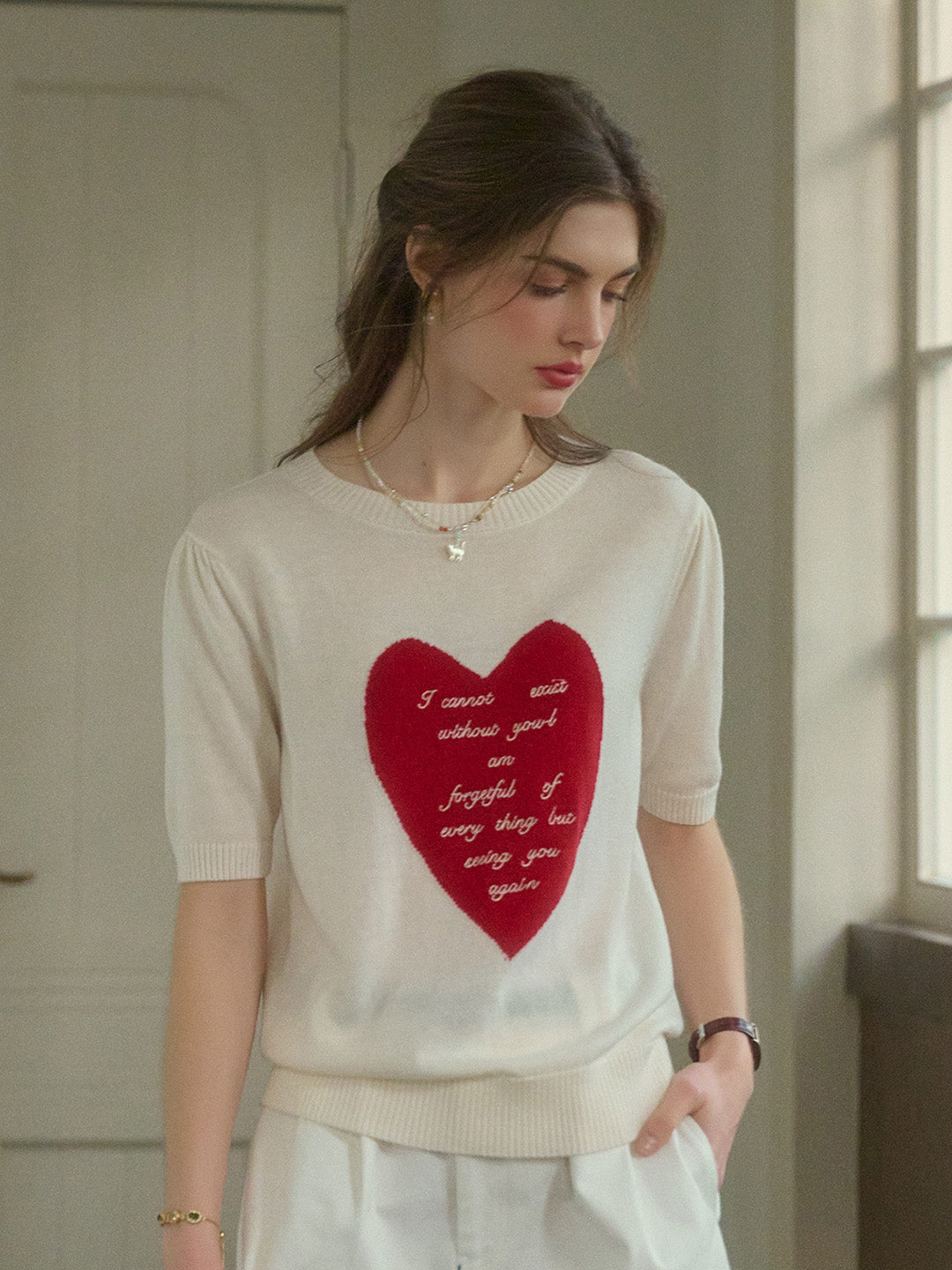 Clover Heart Wool Sweater