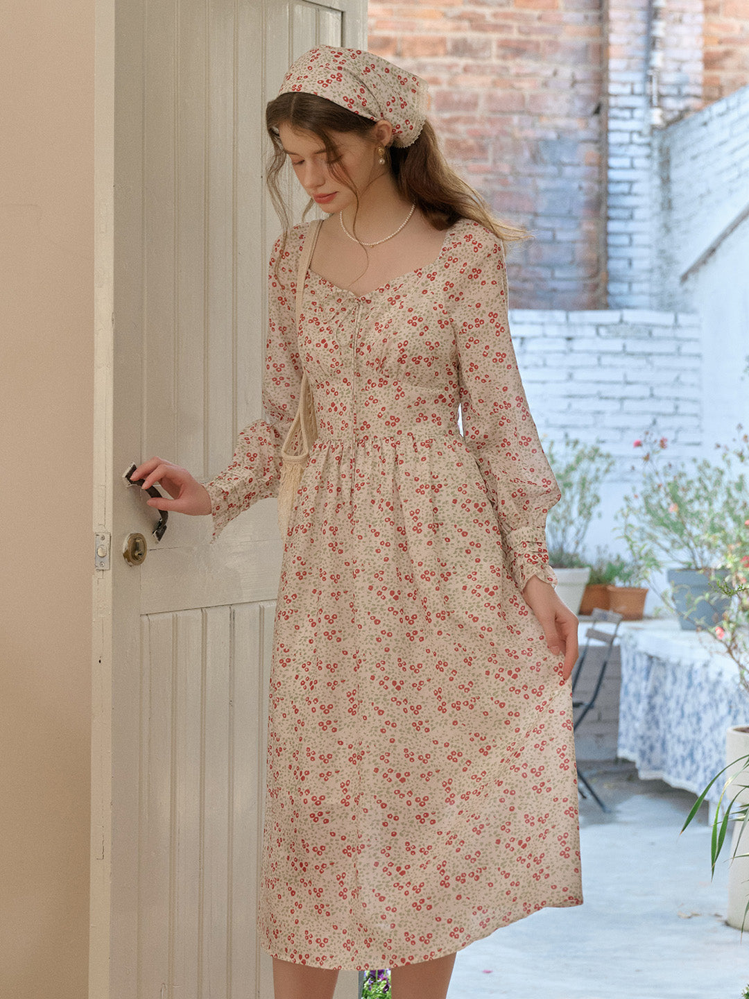 Valencia Square Neck Floral Dress