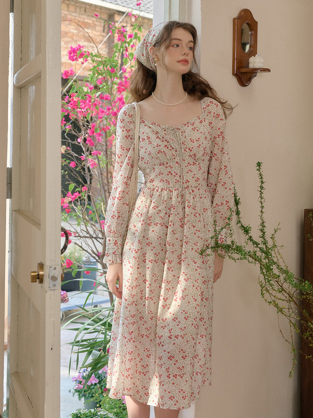 Valencia Square Neck Floral Dress